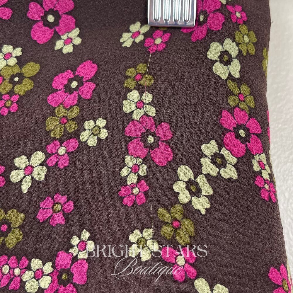 Rare Vintage Silk Floral Skirt ALT ASO Rory Gilmore Girls Brown Pink Y2K Vintage - Picture 8 of 10
